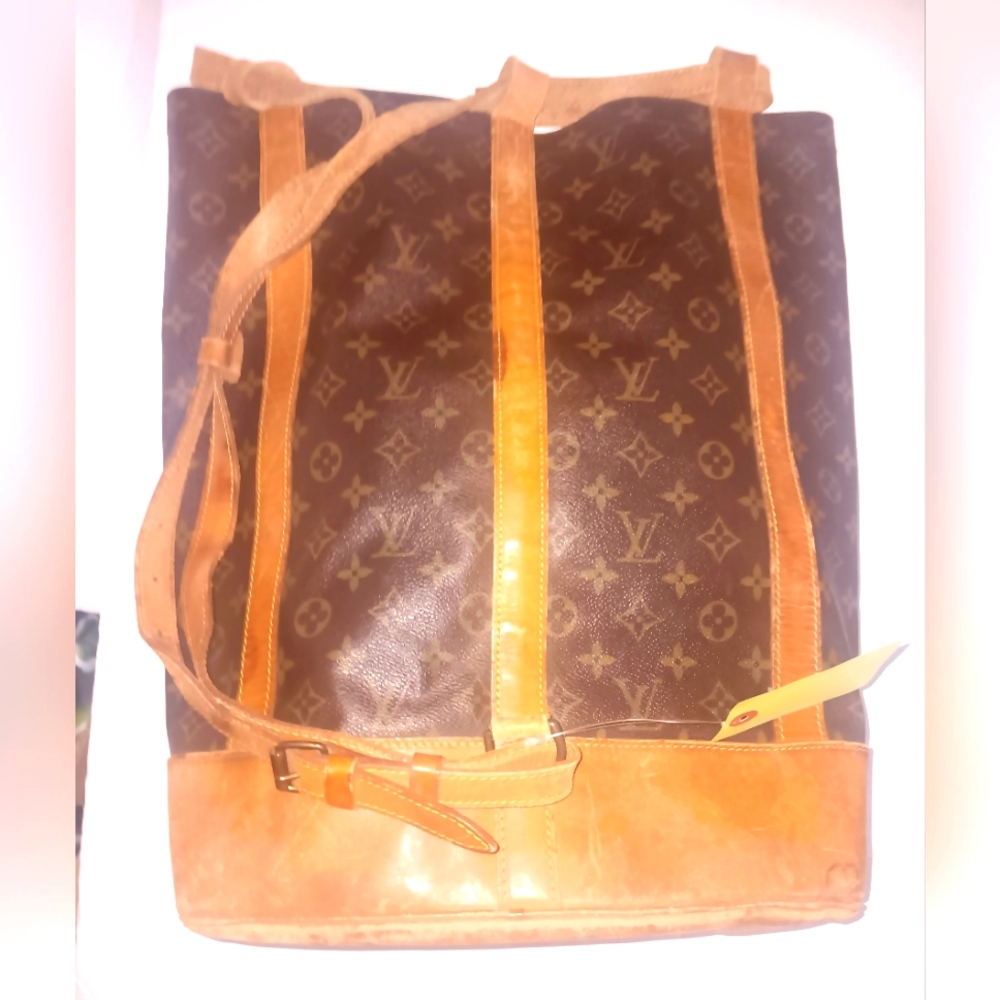Louis Vuitton Brown Monogram Canvas & Tan Leather Backpack